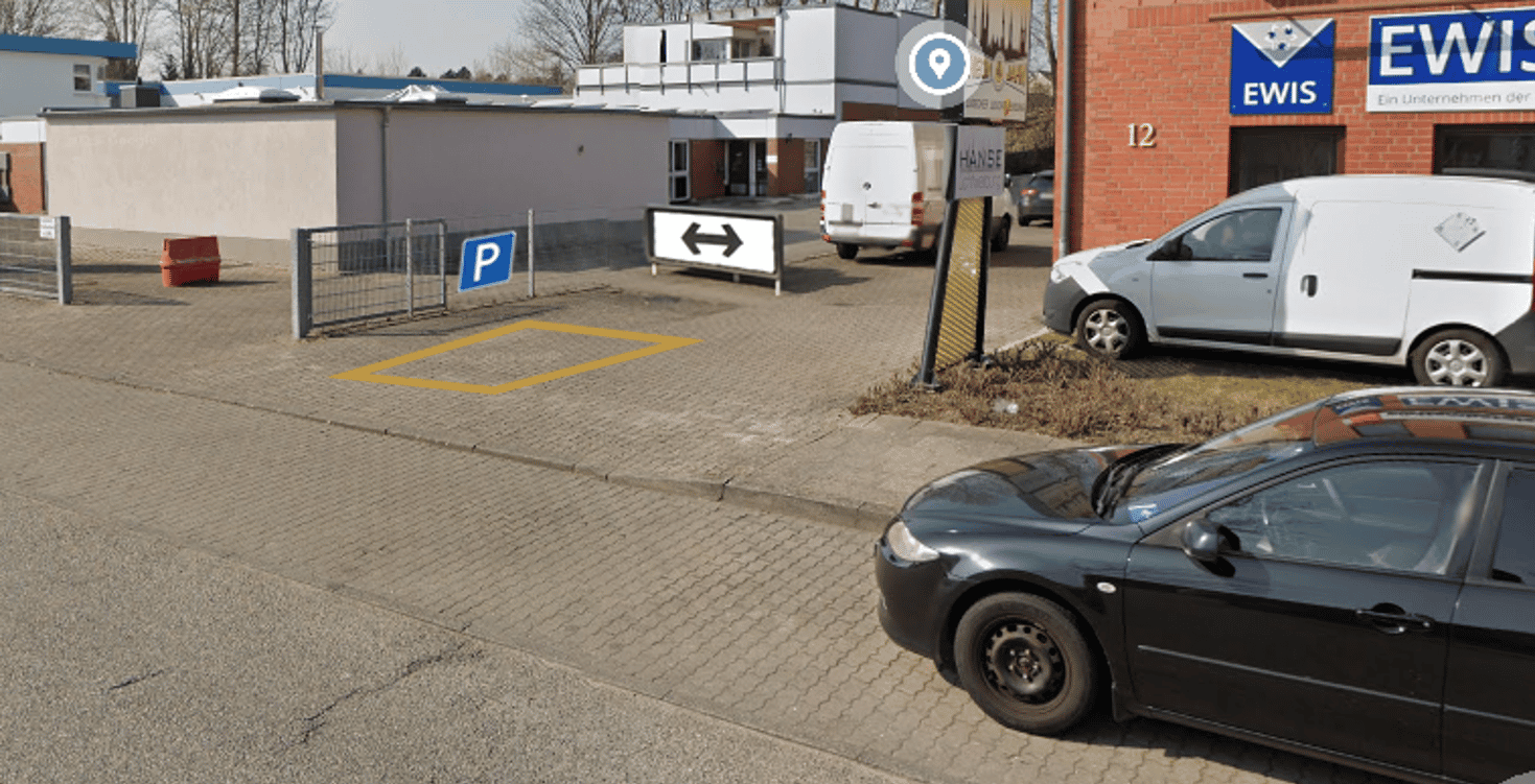 Anfahrt Parkplatz für Mandanten